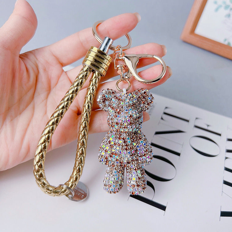 Creative Diamond Cartoon Bear Keychain