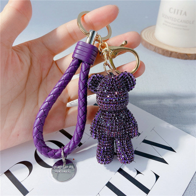 Creative Diamond Cartoon Bear Keychain