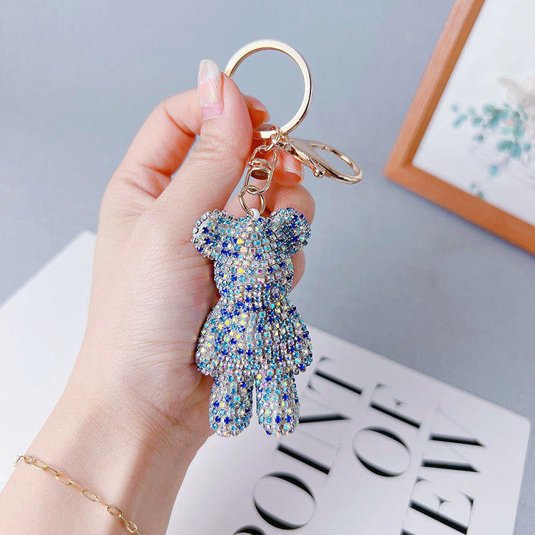 Creative Diamond Cartoon Bear Keychain