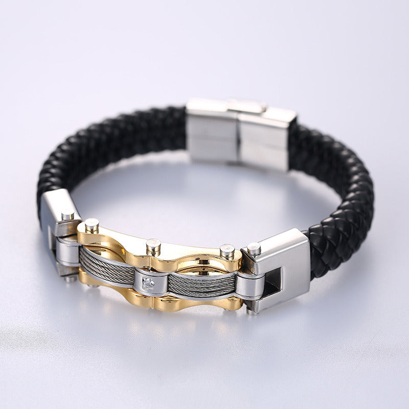 Fashion Titanium Steel Personality Men's Braided Style