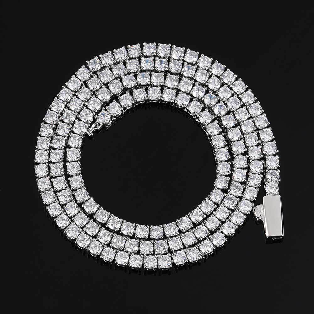 European And American Tide Brand Spring Buckle Zircon Necklace