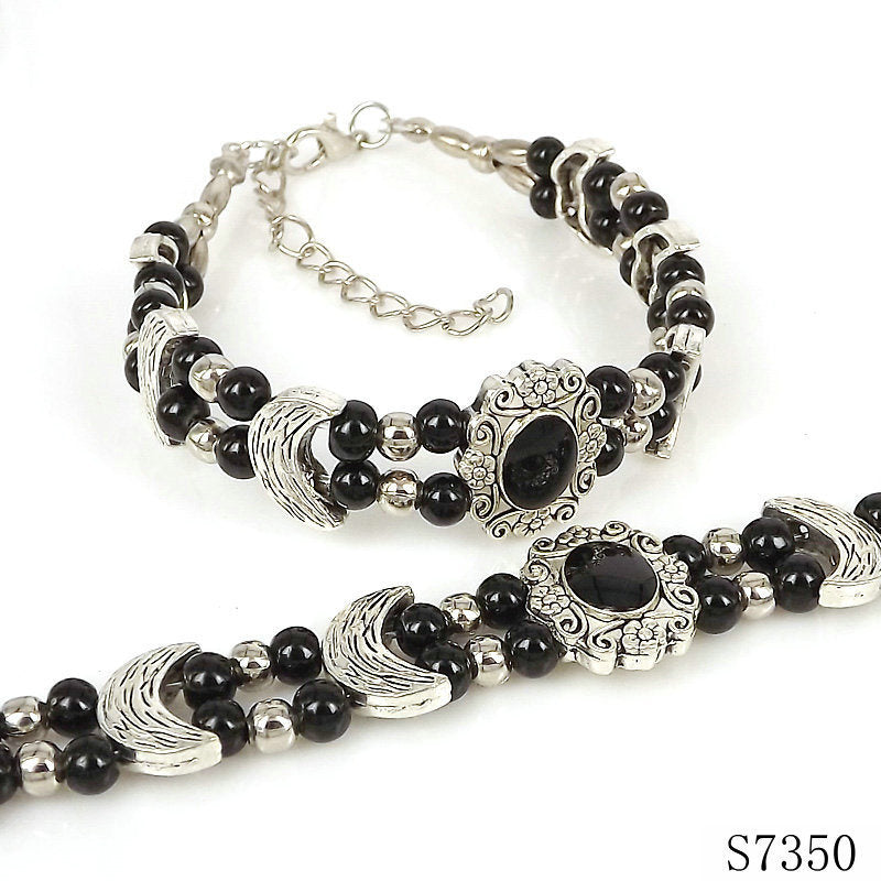 Ladies DIY Tibetan Silver Beads Fancy Bracelet