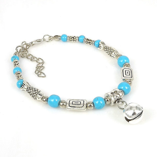 Ladies DIY Tibetan Silver Beads Fancy Bracelet