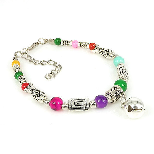 Ladies DIY Tibetan Silver Beads Fancy Bracelet