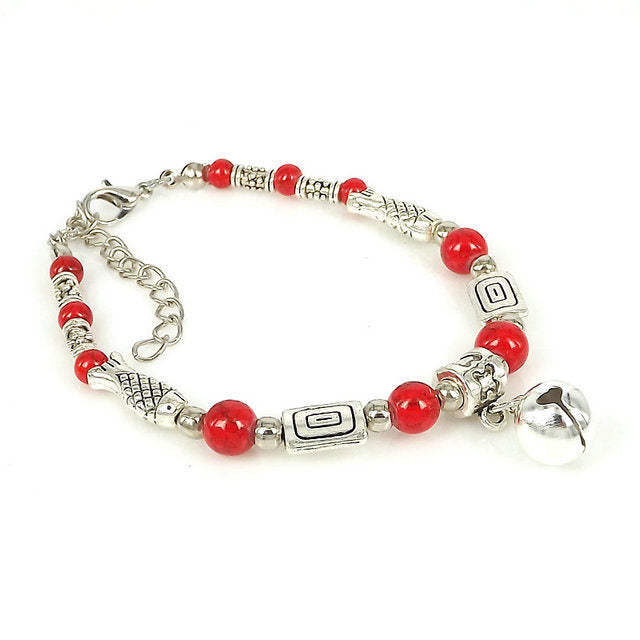 Ladies DIY Tibetan Silver Beads Fancy Bracelet