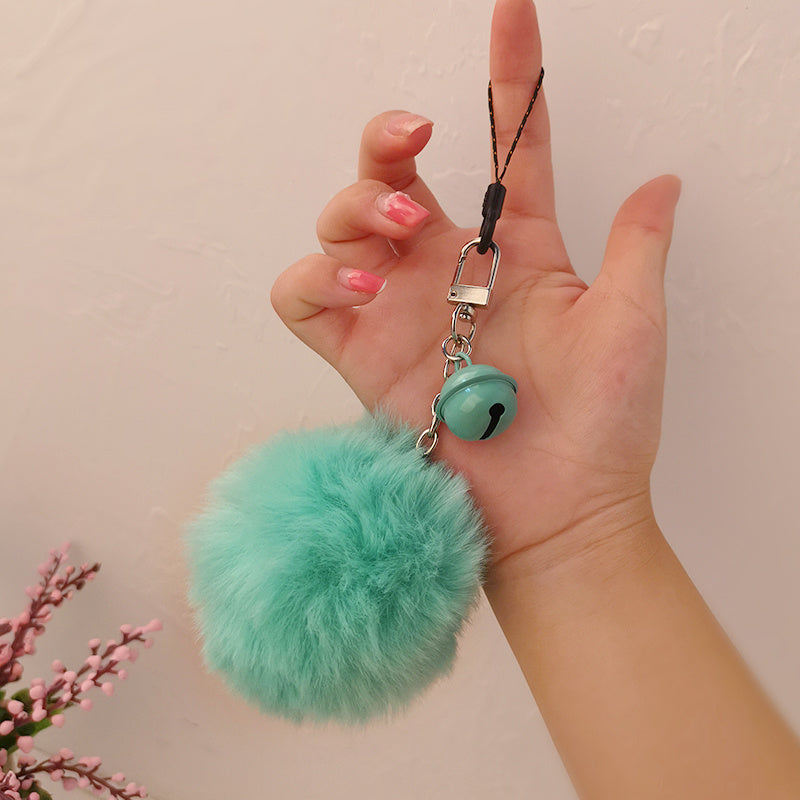 Credit Card Puller With Plush Pompom Wristlet Keychain