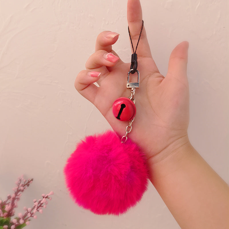 Credit Card Puller With Plush Pompom Wristlet Keychain