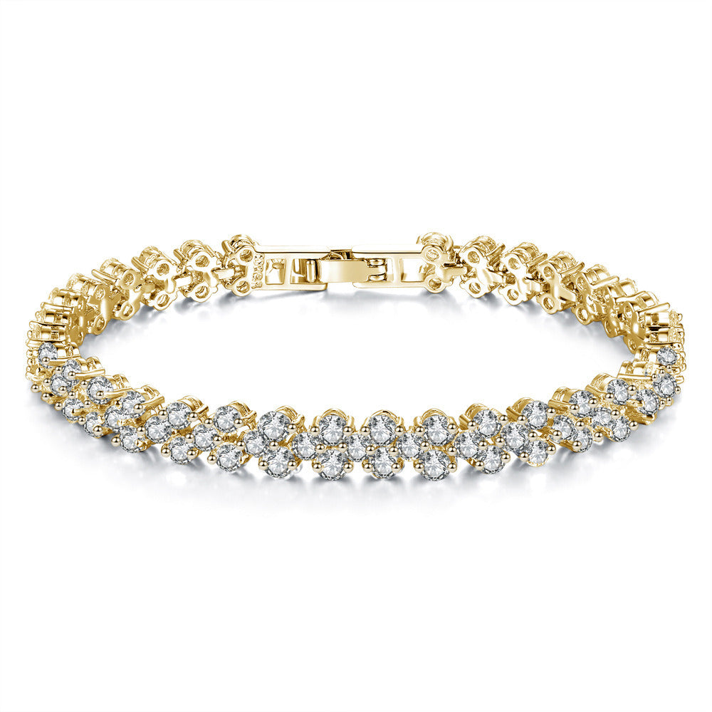 Korean-style Roman Austrian Crystal Bracelet