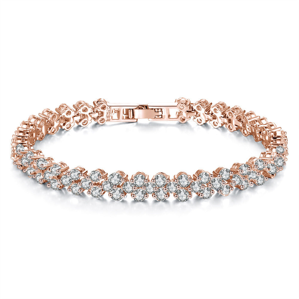 Korean-style Roman Austrian Crystal Bracelet