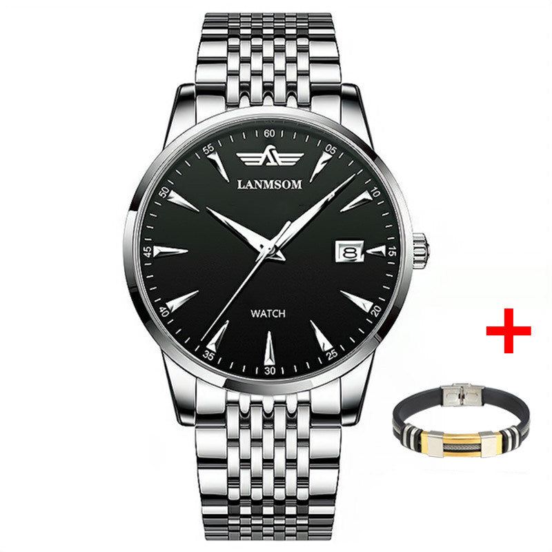 Men's Waterproof Steel With Quartz Watch Luminous