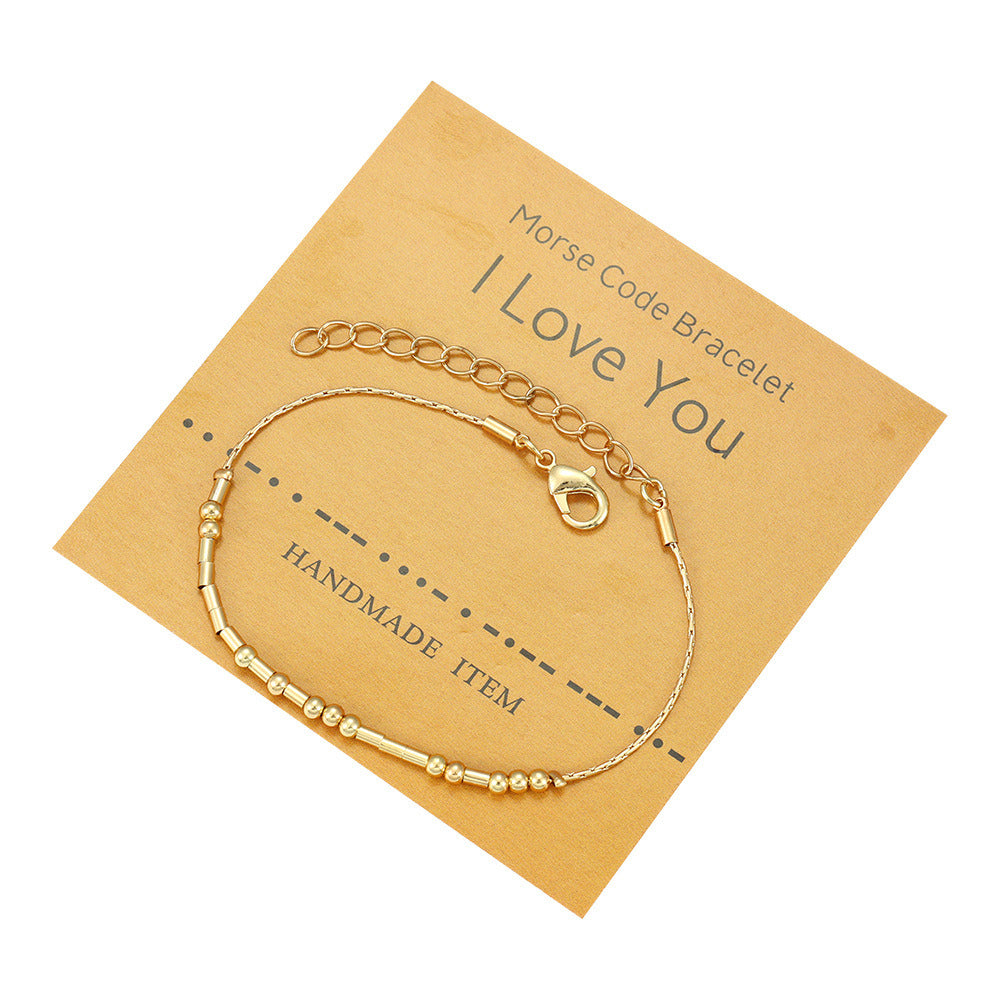 Women's Fashionable Simple Morse Code Bracelet