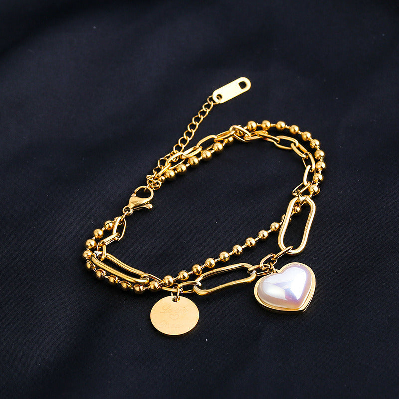 Simple Best Friend Student Double-layer Love Bracelet