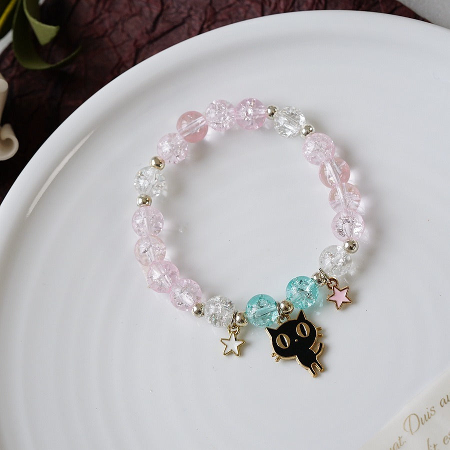 Women's Fashion Pearl And Crystal Beaded Bracelet