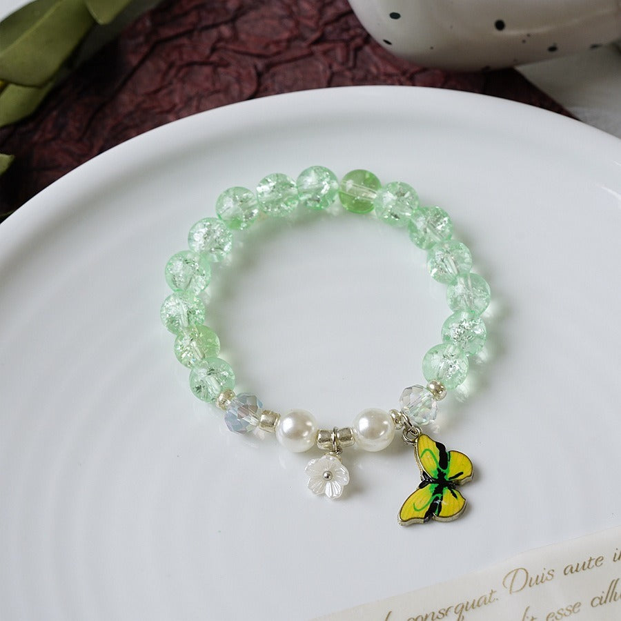 Women's Fashion Pearl And Crystal Beaded Bracelet