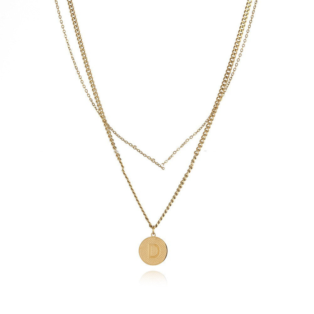 Fashion Double-layered Letter Necklace