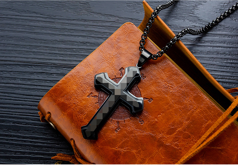 Titanium Steel Three-layer Titanium Steel Pendant Men's Necklace