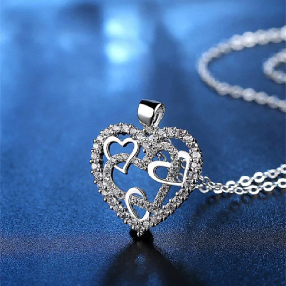 Creative Heart Wrapping Heart Necklace