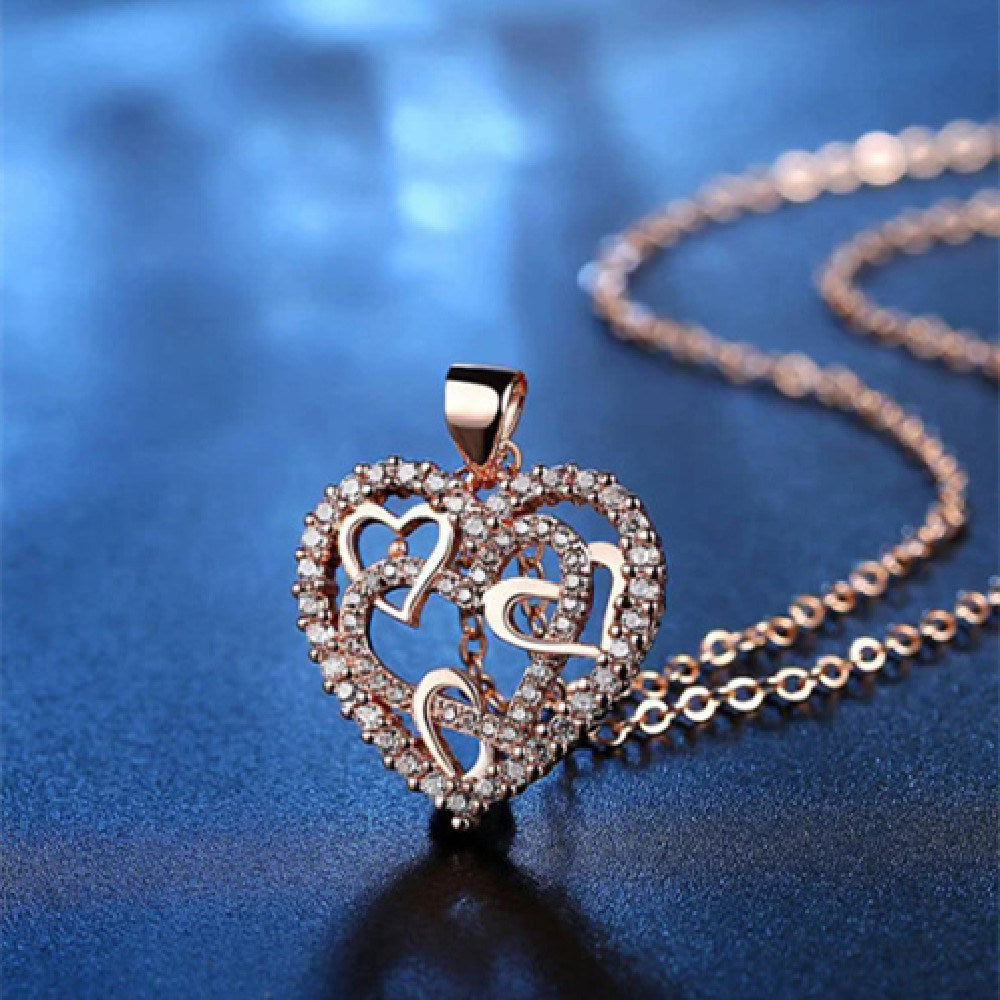 Creative Heart Wrapping Heart Necklace