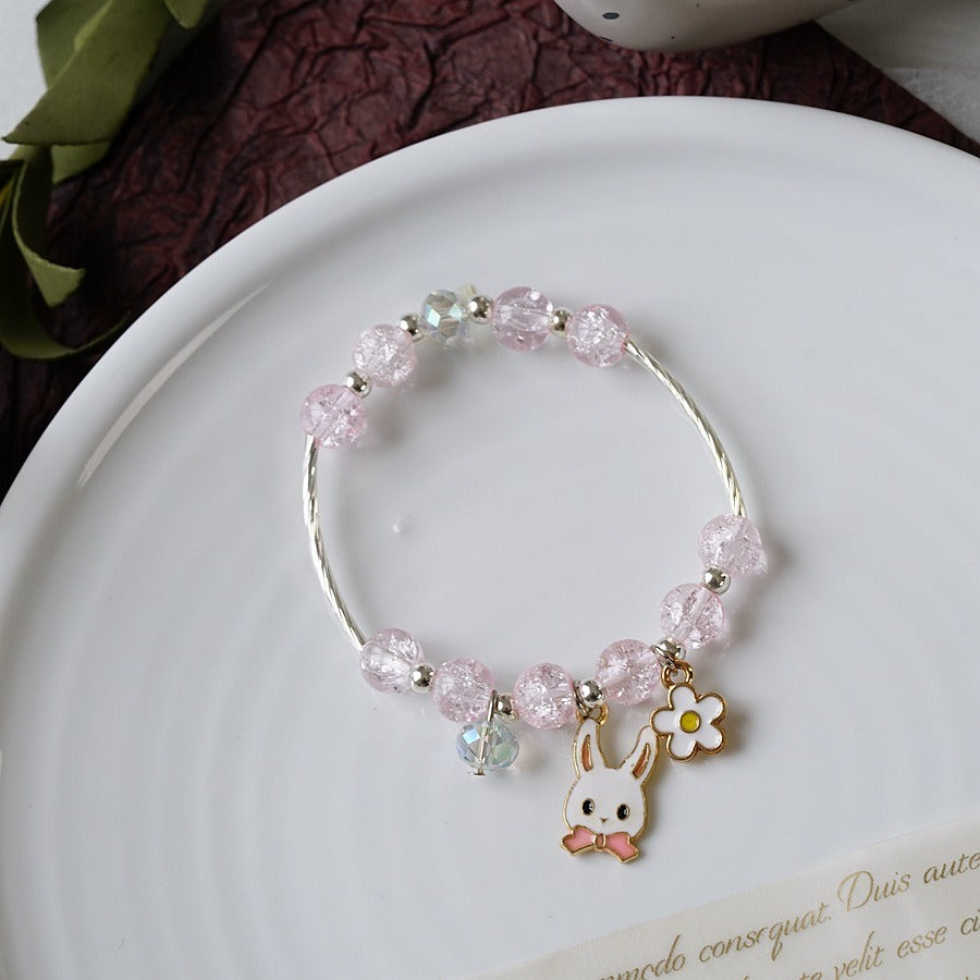 Women's Fashion Pearl And Crystal Beaded Bracelet