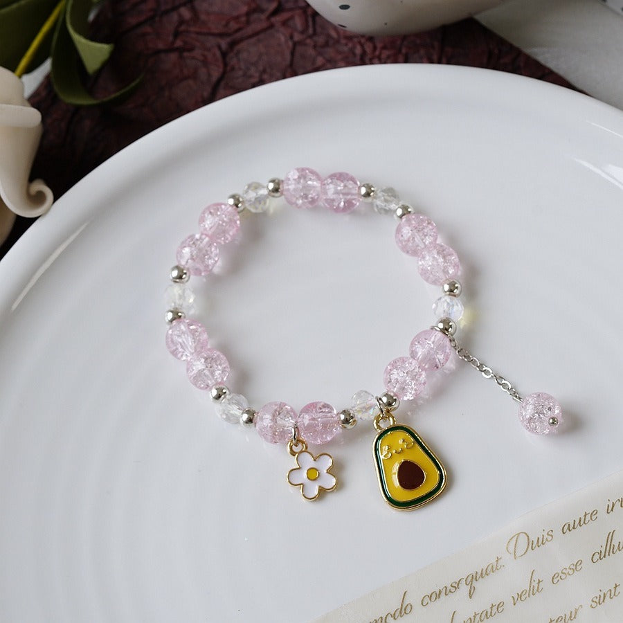 Women's Fashion Pearl And Crystal Beaded Bracelet