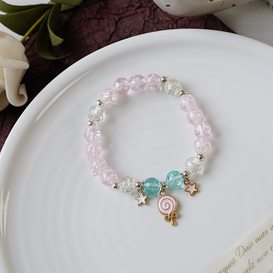 Women's Fashion Pearl And Crystal Beaded Bracelet