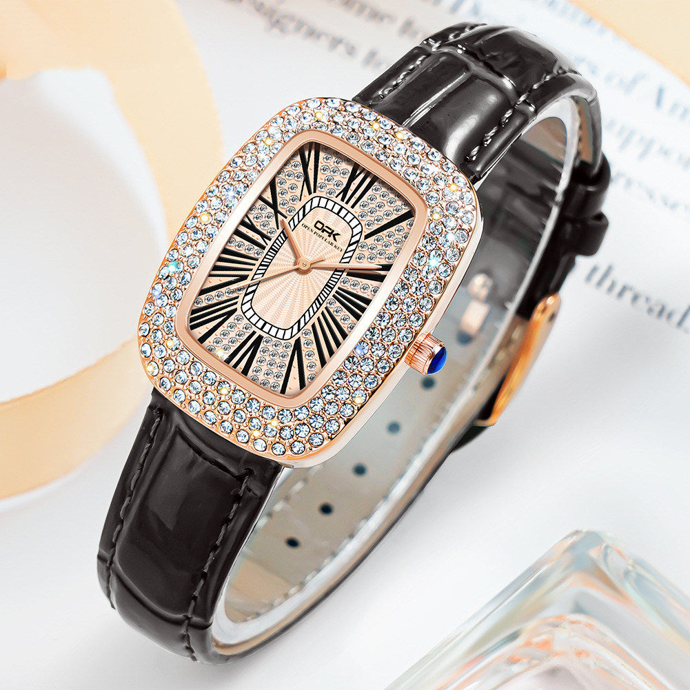 Watch Diamond Elegant Retro Belt Model