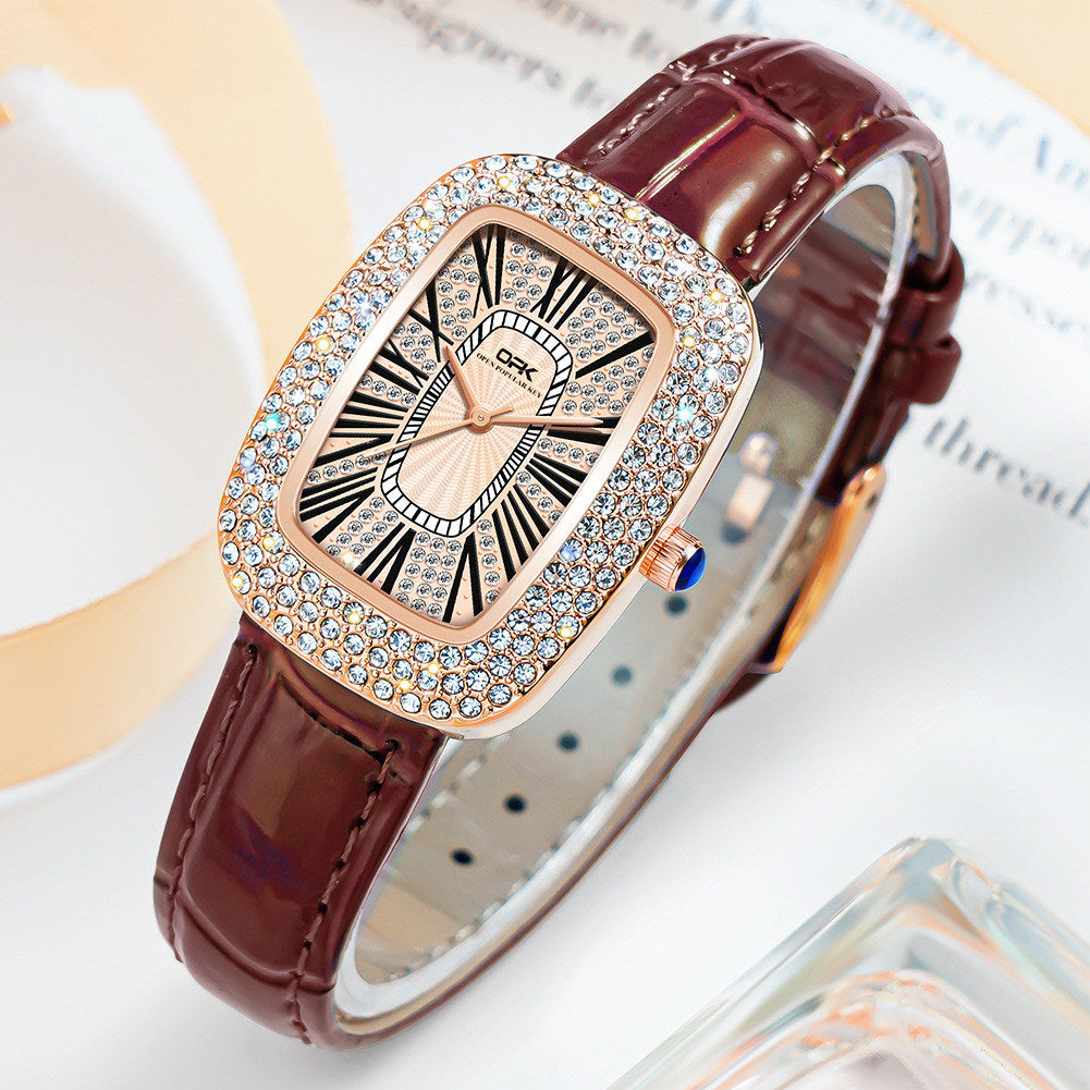 Watch Diamond Elegant Retro Belt Model