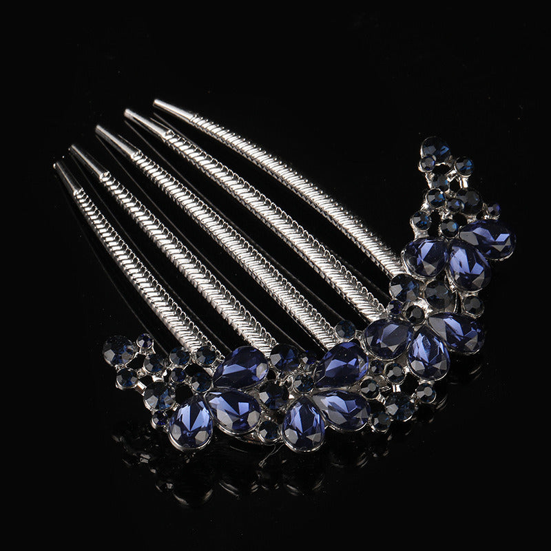 Alloy Water Drill Comb Comb Palace Style Women's Five-tooth Comb