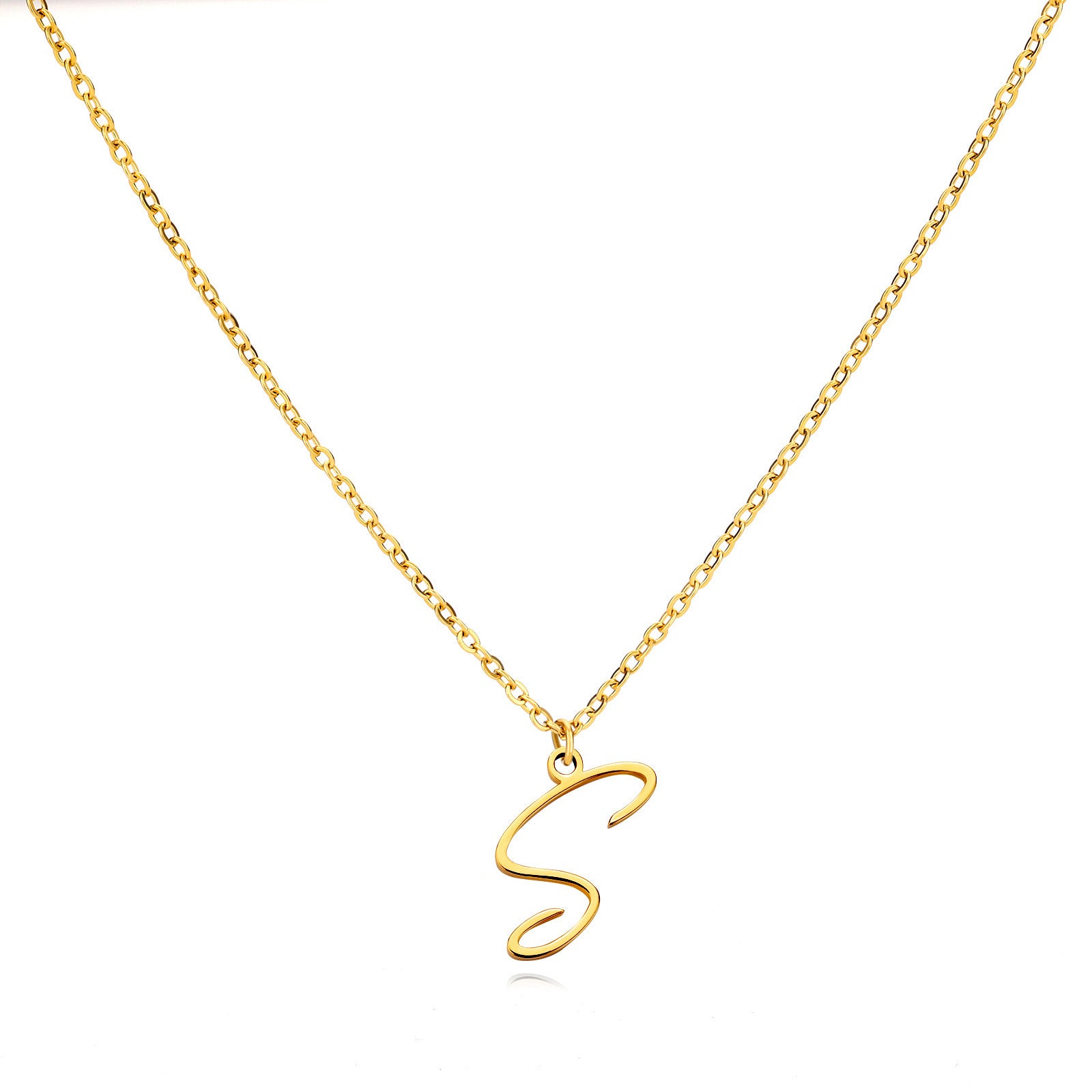 Letter Necklace Personalized Stainless Steel