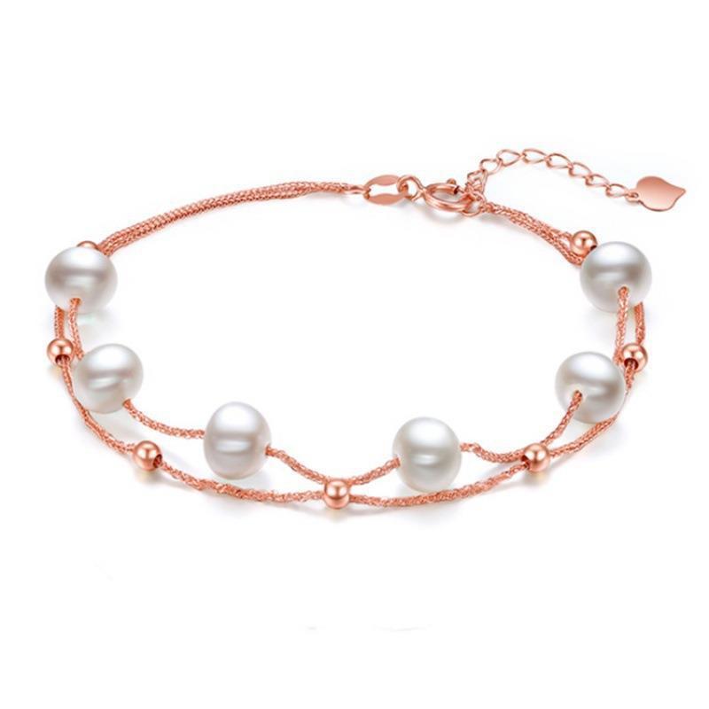 Women's Fashion Pearl Gold Bracelet