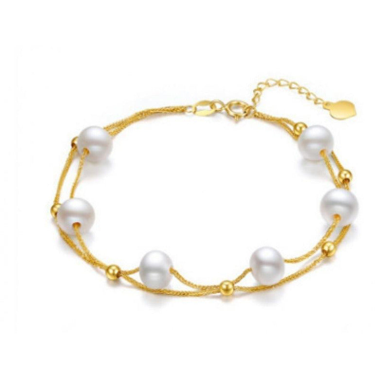 Women's Fashion Pearl Gold Bracelet