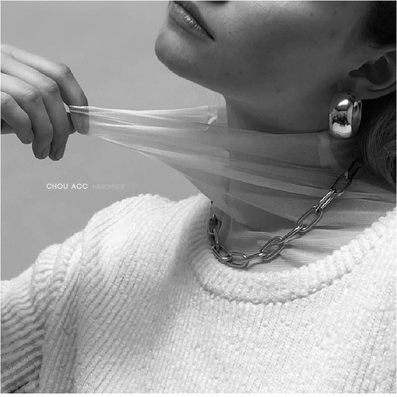 Simple Style Metal Buckle Aluminum Chain Necklace Bracelet