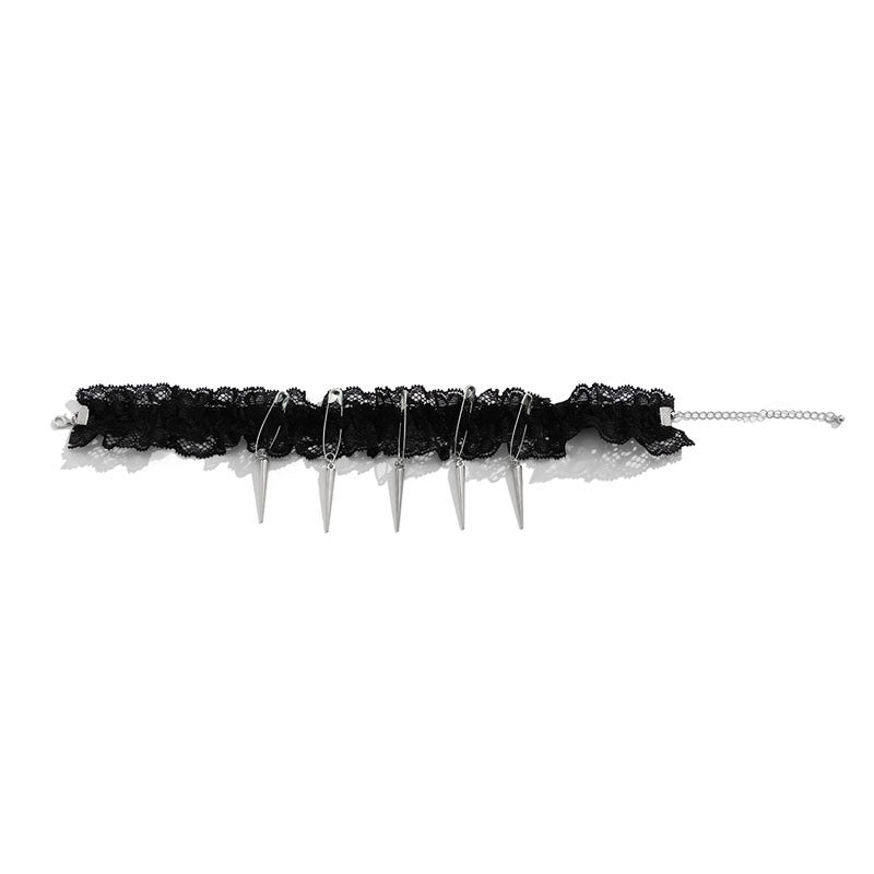 Elastic Lace Necklace Women's Fashion Pin