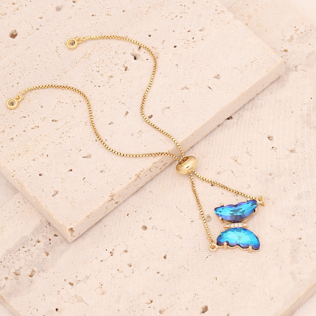 Women's Fashion Multicolor Zircon Butterfly Bracelet