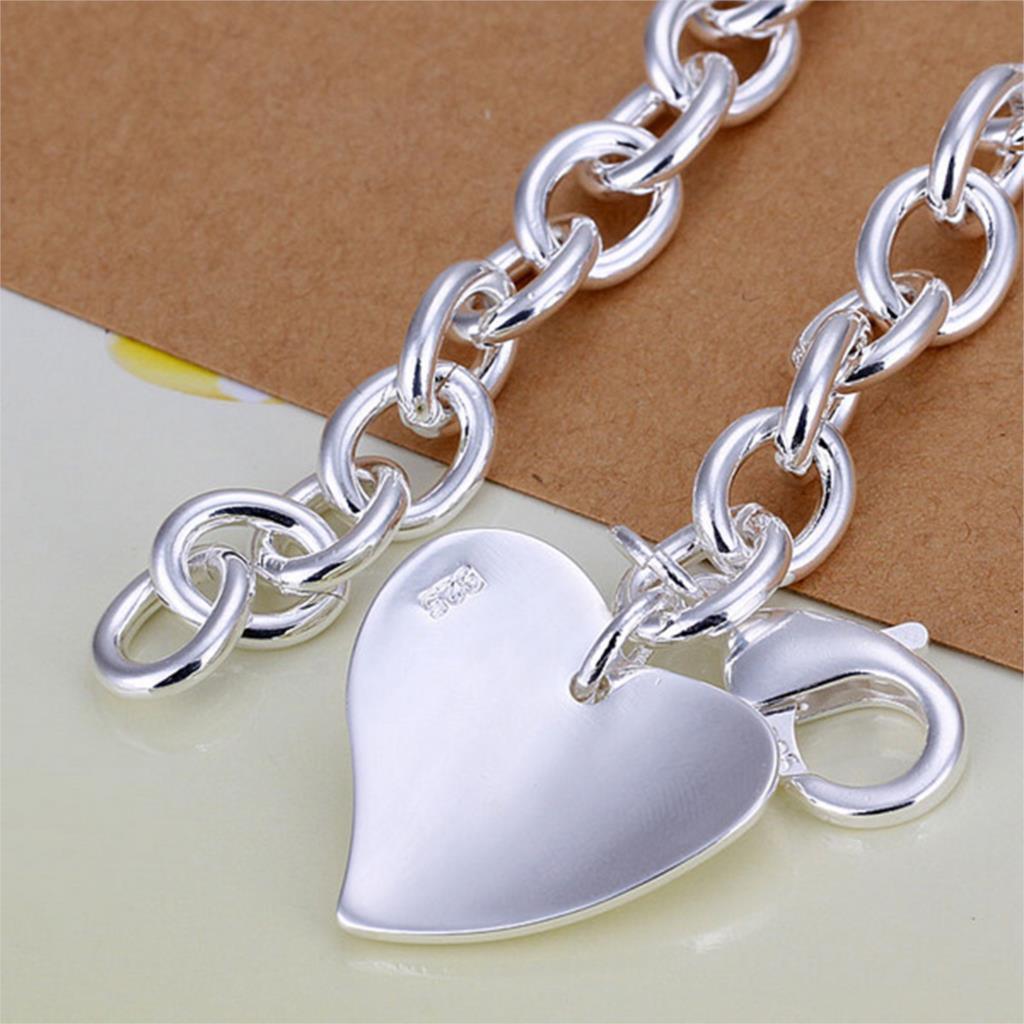 Korean Version Of Creative Silver Plated Hollow Heart Bracelet