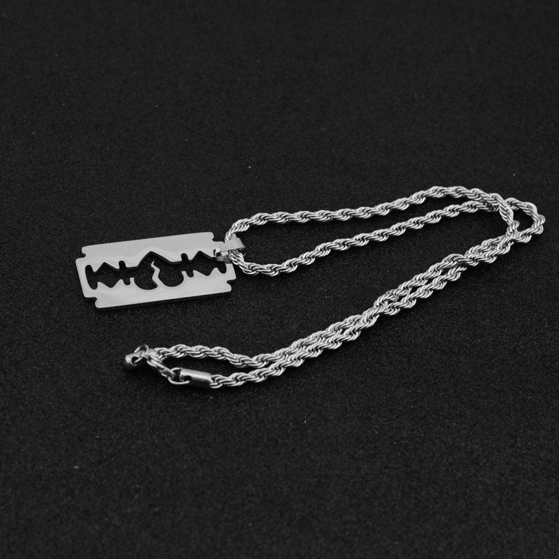 Titanium Steel Blade Necklace Pendant