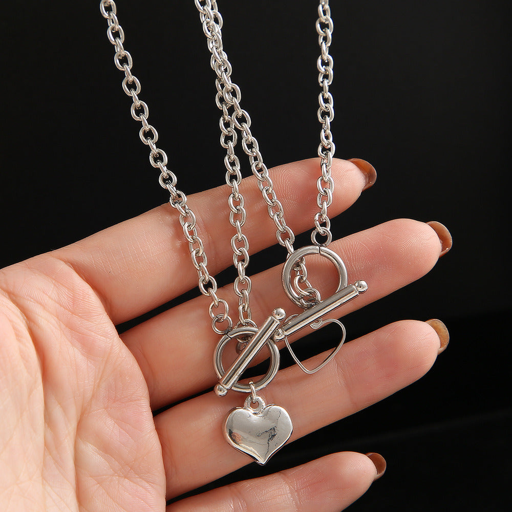 Silver Goth Pendant Necklace Jewelry