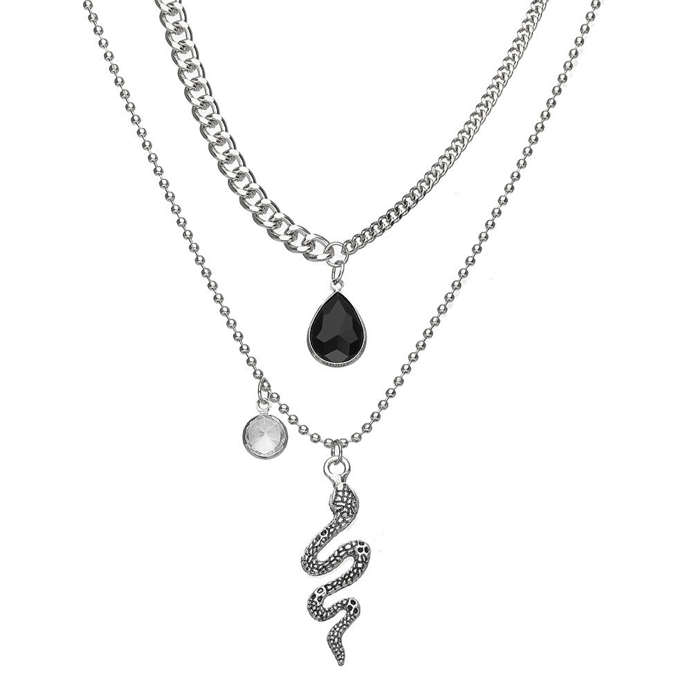 Silver Goth Pendant Necklace Jewelry