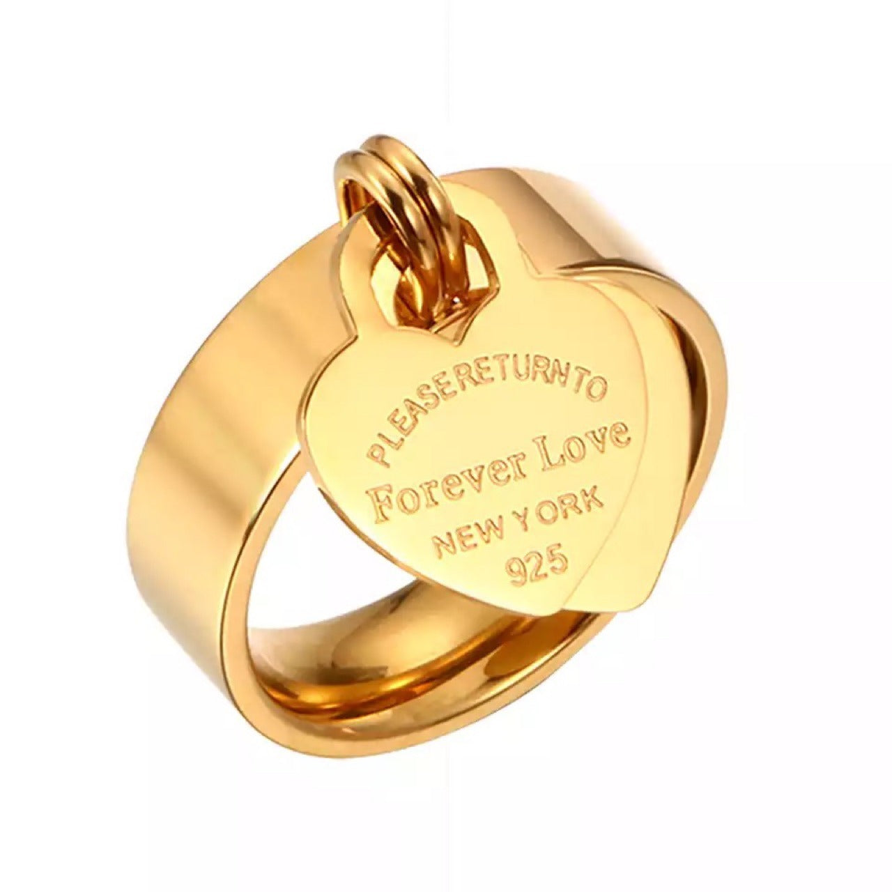 Men's And Women's Fashion Letters Peach Heart Ring Bracelet
