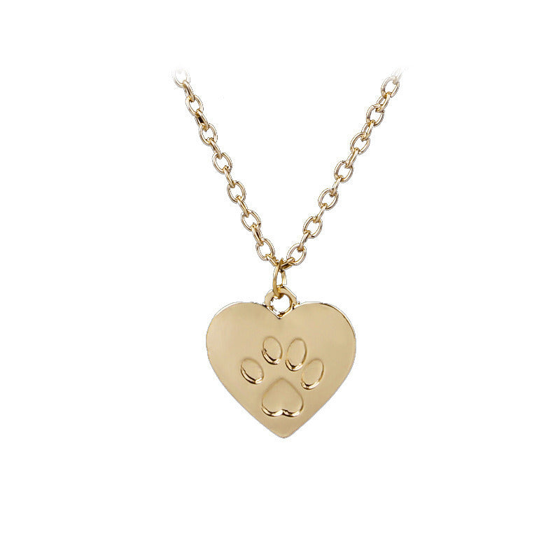 European And American Jewelry Creative Dog Claw Love Necklace