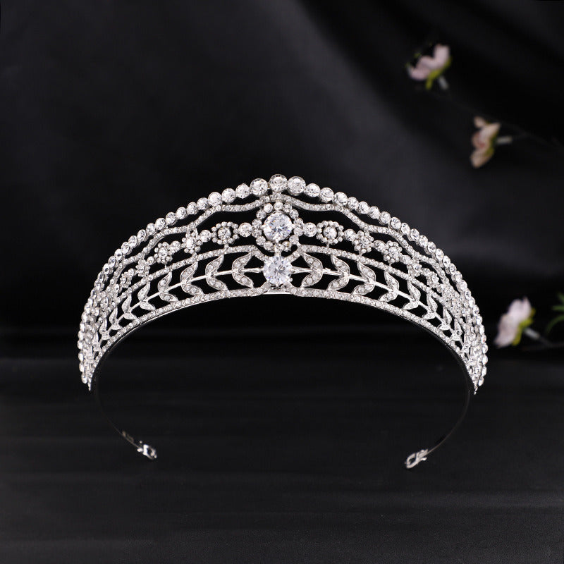 European And American Zircon Bride Crown Retro Palace Style