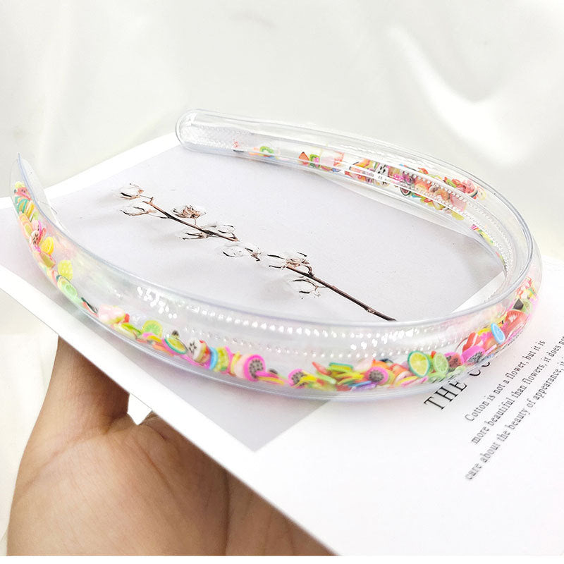 Quicksand Children's Transparent PVC Sequin Hair Hoop Children's Hair Accessories