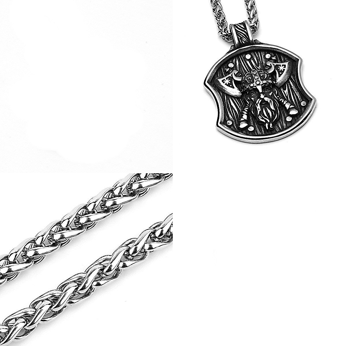 Viking Celtic Axe Pendentif En Acier Titane Necklace