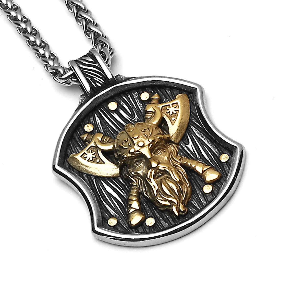 Viking Celtic Axe Pendentif En Acier Titane Necklace