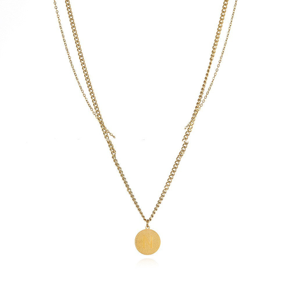 Fashion Double-layered Letter Necklace