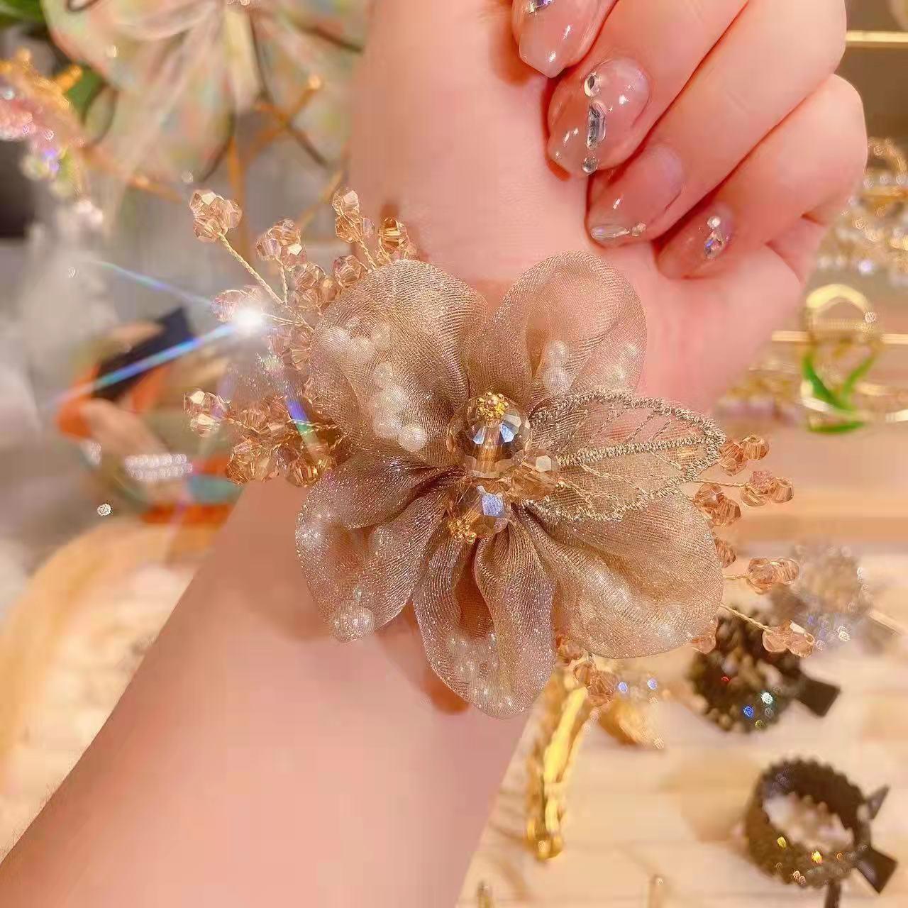 Super Literary Flower Flower Sausage Hair Ring Hair Accessories