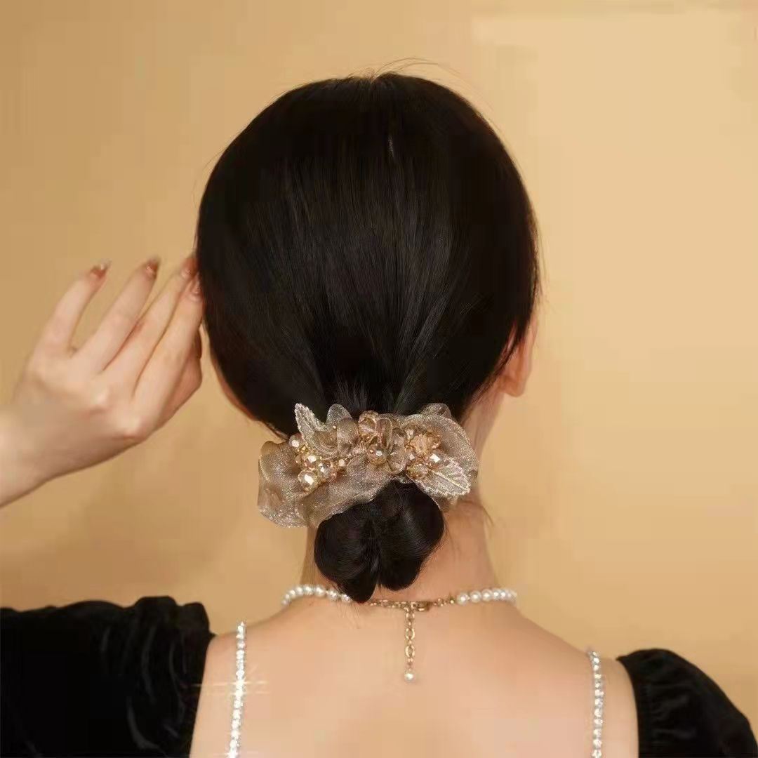 Super Literary Flower Flower Sausage Hair Ring Hair Accessories