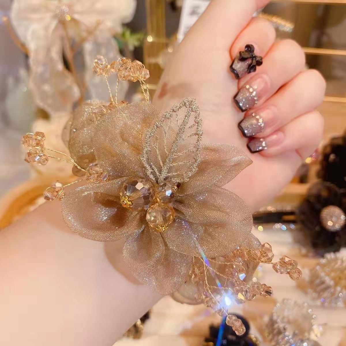 Super Literary Flower Flower Sausage Hair Ring Hair Accessories