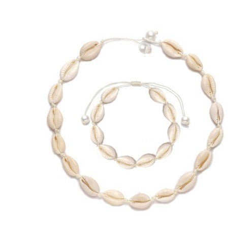Amazon Hot 2019 Shell Necklace European And American Pearls Necklace Set Gravel Shell Fragment Necklace For Women Necklace