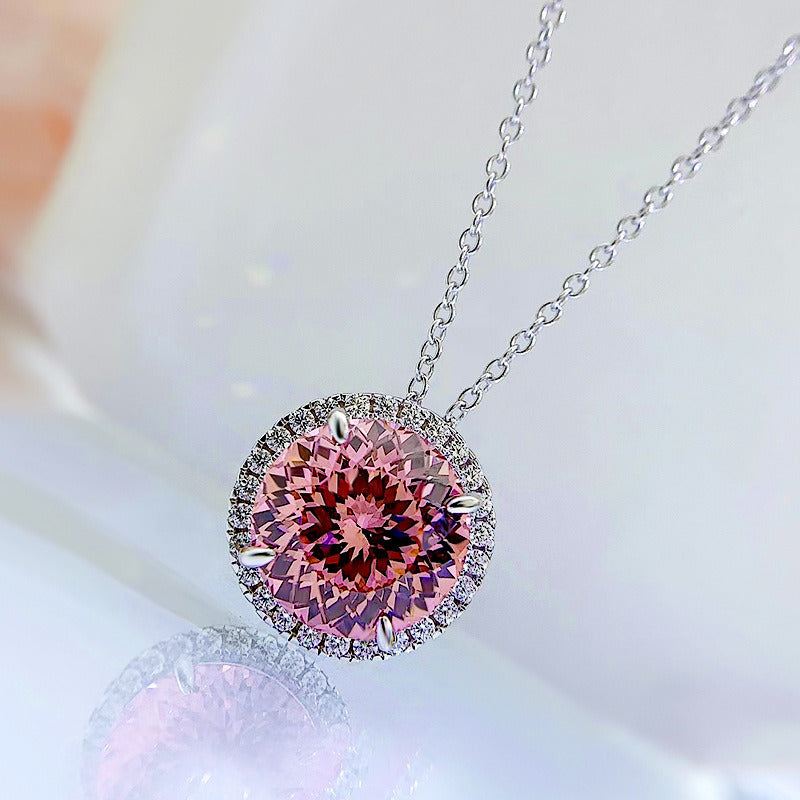 Fireworks Necklace High Carbon Diamond Pendant